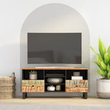 TV Cabinet 100x33x46 cm Solid Wood Reclaimed and Engineered Wood 351980