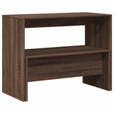3 Piece Dining Table and Bench set Brown Oak Engineered Wood 855537
