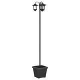 3-Head Lamp Post with Planter Black 32 x 32 x 188 cm 42042694