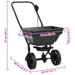 Walk Behind Salt Spreader PVC and Steel 80x46x75 cm 15 L 142965