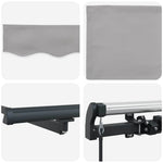 Retractable Awning Manual Light grey 400 x 300 cm Fabric 3330643
