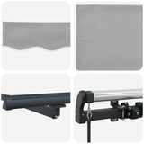 Retractable Awning Manual Light grey 400 x 300 cm Fabric 3330643