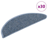 Stair Mats Self-adhesive Sisal-Look 30 pcs 56x17x3 cm Blue 3365862