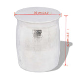 Hammered Aluminium Stool/Side Table Silver 242324