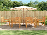 7 Piece Garden Dining Set Solid Wood Acacia 3206279