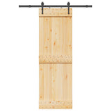Sliding Door NARVIK Natural and Black 70 x 210 cm 3445287