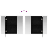 Bathroom Mirror Cabinet Black Oak 60 x 14.5 x 50 cm 889072