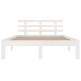 Bed Frame without Mattress White Solid Wood 140x200 cm 814755