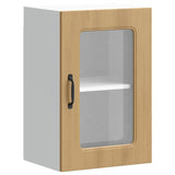 Kitchen Wall Cabinet with Glass Door Kalmar Artisan Oak Engineered Wood 853536
