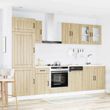 8 Piece Kitchen Cabinet Set Lucca Sonoma Oak Engineered Wood 3314804