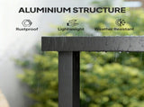 78 cm Garden Dining Table for 4 People, Square Outdoor Coffee End Side Table with Aluminium Legs, T3398P554345
