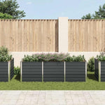 Garden Raised Bed Anthracite 240x80x77 cm Galvanised Steel 45726