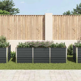 Garden Raised Bed Anthracite 240x80x77 cm Galvanised Steel 45726