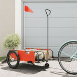 Bike Trailer Orange and Black Oxford Fabric and Iron 94194