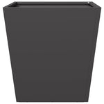 ZNTS Garden Planters Black 2 pcs 40x40x40 cm Steel 851053