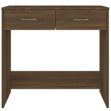 Desk Brown Oak 80x40x75 cm Engineered Wood 815476
