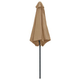 ZNTS Garden Parasol with Aluminium Pole 270x246 cm Taupe 47347