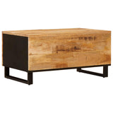 Coffee Table Brown 80 x 50 x 40 cm Solid Mango Wood 4018301