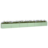 Planter Pastel Green 580 x 50 x 45 cm Galvanised Steel 42018264