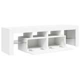 TV Cabinet with LED Lights White 140x36.5x40 cm 804364