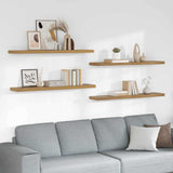 Wall Shelf 4 pcs Brown 120 x 23.5 x 4 cm Engineered Wood 42019958