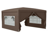 3 x 3 m Pop Up Gazebo, Wedding Party Canopy Tent Marquee with Carry Bag and Windows, Coffee T3398P314131