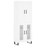 Highboard White 69.5x34x180 cm Engineered Wood 3199641