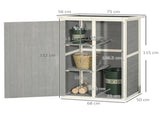 Wooden Small Shed, Garden Storage Shed with Shelves and Bolt Latch, 75L x 56W x115H cm, Grey T3398P318692