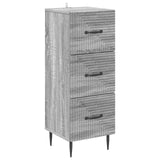 Drawer Cabinet Grey Sonoma 33 x 34.5 x 89.5 cm Engineered Wood 894851