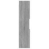 Bathroom Cabinet Grey Sonoma 30x30x130 cm Engineered Wood 815640
