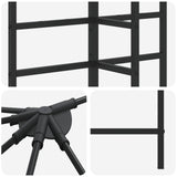 Gazebo Frame 6 x 3 m Black Steel 3376006