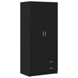 Wardrobe Black Oak 80 x 52 x 180 cm Engineered Wood 862437