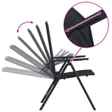 Reclining Garden Chairs 2 pcs Black 58 x 71 x 112 cm Textilene 42030042