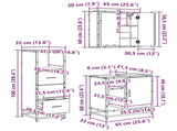 Bathroom Furniture Set 3 pcs Black Oak Engineered Wood 3402374