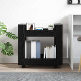 Desk Trolley Black Oak 60 x 45 x 60 cm Engineered Wood 881005