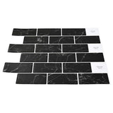 Subway Tile 20 pcs Black Marble 30.5 x 30.5 cm 42021222