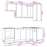 Kitchen Unit LYON 8 pcs Grey Sonoma Engineered Wood 3438444