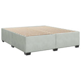 Box Spring Bed with Mattress Light Grey 200x200 cm Velvet 3290996