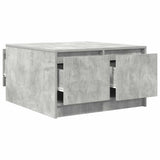Coffee Table with Drawers Concrete Grey 70.5x70x40 cm 3328411