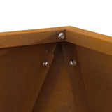 Planter 2 pcs Rusty 30 x 30 x 30 cm Weathering Steel 883821