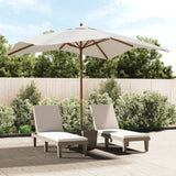 Garden Parasol Sand Polyester, Solid Hardwood, Laminated Bamboo 363191