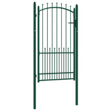 Fence Gate with Spikes EMMEN 100 x 175 cm Powder-coated steel 146396