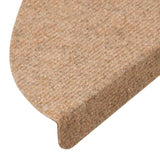 ZNTS Stair Mats Self-adhesive 20 pcs Beige 65x22.5x3.5 cm 3365896