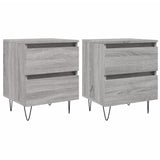 Bedside Cabinets 2 pcs Grey Sonoma 40x35x50 cm Engineered Wood 826889