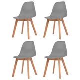 Dining Chairs 4 pcs Grey Plastic 244775