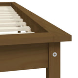 820544 Bed Frame without Mattress Honey Brown 140x200 cm Solid Wood