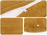Cushion with Pillow HEERLEN 6 pcs Yellow Microfiber Fleece 929458