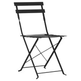 ZNTS 3 Piece Bistro Set Steel Black 44356