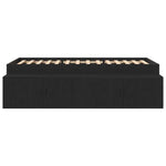 Storage Bed Frame Black oak 100 x 200 cm Engineered wood 3335182
