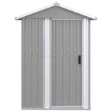 Garden Shed Grey 126x97.5x177 cm Galvanised Steel 316234